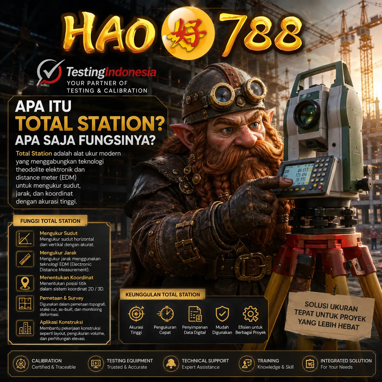 HAO788 x TestingIndonesia | Apa Itu Total Station? Panduan Lengkap Fungsi dan Cara Kerjanya